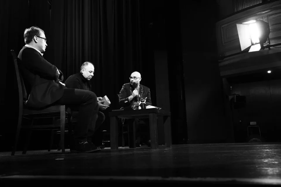 OLYMPUS DIGITAL CAMERA          23 02 2016 BITWA O LITERATURE HLASKO REVISITED PROWADZENIE LUKASZ DREWNIAK GOSC RADOSLAW MLYNARCZYK I KRZYSZTOF VARGA FOT DOROTA AWIORKO