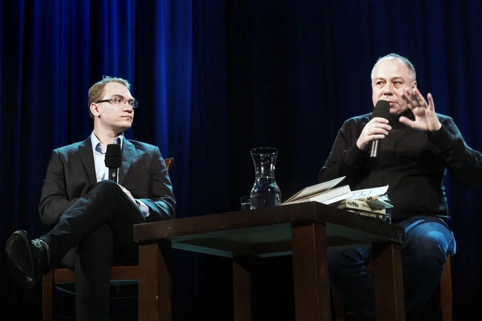 OLYMPUS DIGITAL CAMERA          23 02 2016 BITWA O LITERATURE HLASKO REVISITED PROWADZENIE LUKASZ DREWNIAK GOSC RADOSLAW MLYNARCZYK I KRZYSZTOF VARGA FOT DOROTA AWIORKO