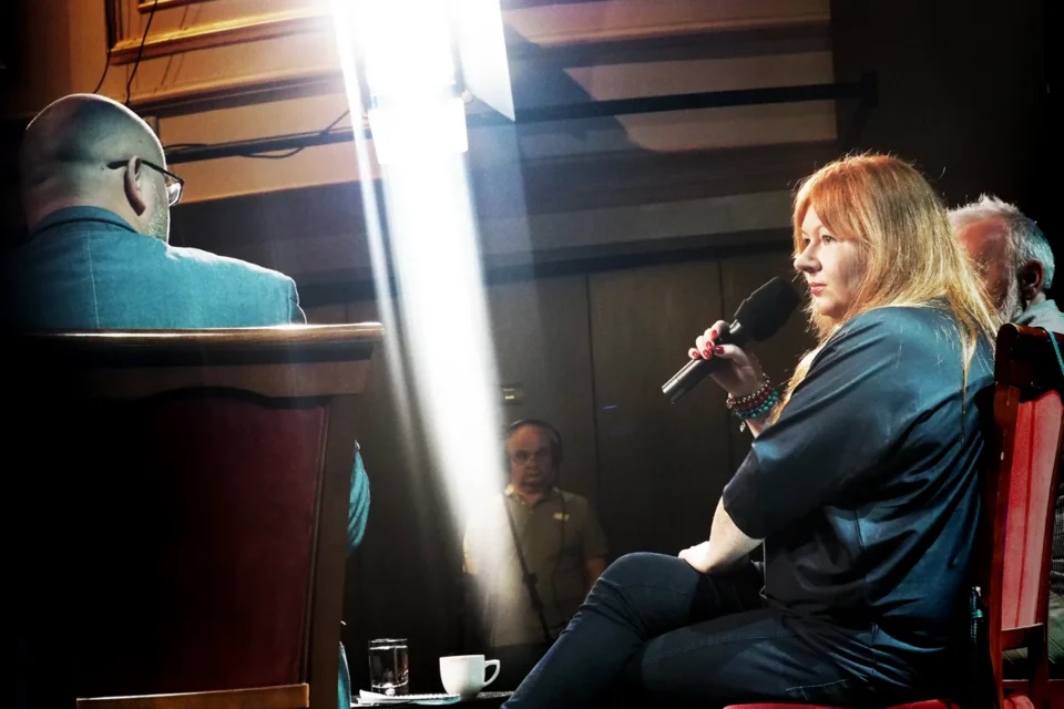 31 05 2016 LUBLIN TEATR STARY Bitwa o literature prowadzenie Lukasz Drewniak goscie Agnieszka Lubomira Piotrowska