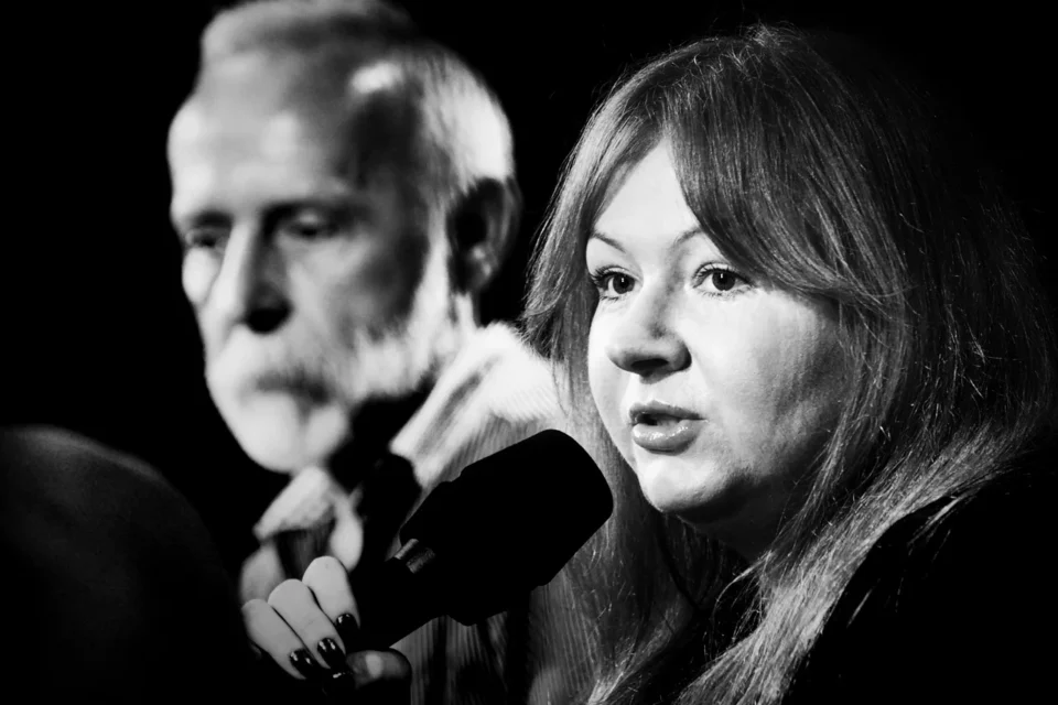 31 05 2016 LUBLIN TEATR STARY Bitwa o literature prowadzenie Lukasz Drewniak goscie Agnieszka Lubomira Piotrowska