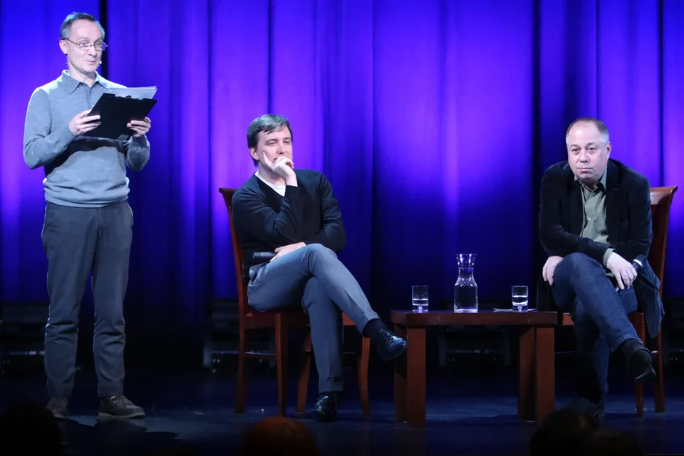 13 01 2015 LUBLIN UL JEZUICKA TEATR STARY BITWA O LITERATURE PROWADZONA PRZEZ KRZYSZTOFA VARGE Z UDZIALEM REZYSERA BORYSA LANKOSZA FOT WOJCIECH NIESPIALOWSKI / TS