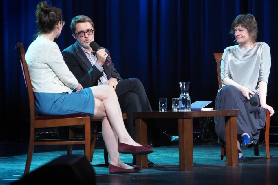 02 06 2015 LUBLIN UL JEZUICKA TEATR STARY BITWA O LITERATURE " ZYCIE PO ZYCIU " Z UDZIALEM: AGATY PASSENT I MICHALA RUSINKA FOT WOJCIECH NIESPIALOWSKI / TS