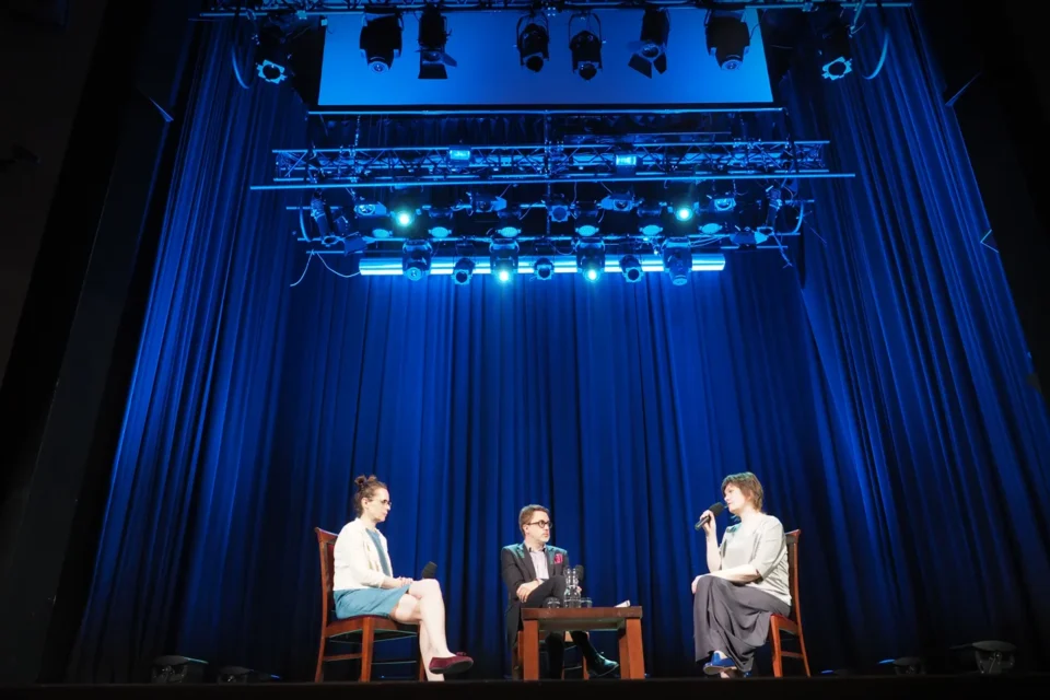 02 06 2015 LUBLIN UL JEZUICKA TEATR STARY BITWA O LITERATURE " ZYCIE PO ZYCIU " Z UDZIALEM: AGATY PASSENT I MICHALA RUSINKA FOT WOJCIECH NIESPIALOWSKI / TS