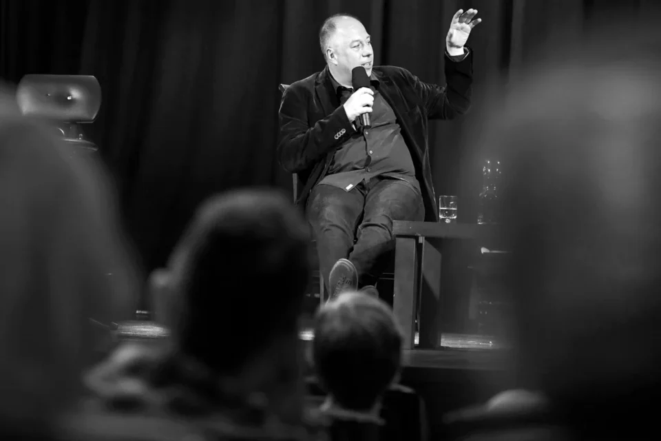 05 05 2015 LUBLIN UL JEZUICKA TEATR STARY BITWA O LITERATURE PREMIERA NOWEJ KSIAZKI KRZYSZTOFA VARGI FOT WOJCIECH NIESPIALOWSKI / TS