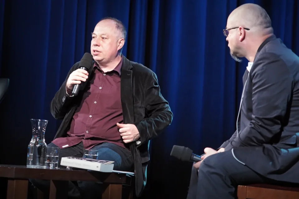 05 05 2015 LUBLIN UL JEZUICKA TEATR STARY BITWA O LITERATURE PREMIERA NOWEJ KSIAZKI KRZYSZTOFA VARGI FOT WOJCIECH NIESPIALOWSKI / TS