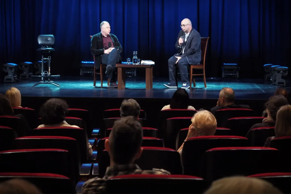 05 05 2015 LUBLIN UL JEZUICKA TEATR STARY BITWA O LITERATURE PREMIERA NOWEJ KSIAZKI KRZYSZTOFA VARGI FOT WOJCIECH NIESPIALOWSKI / TS