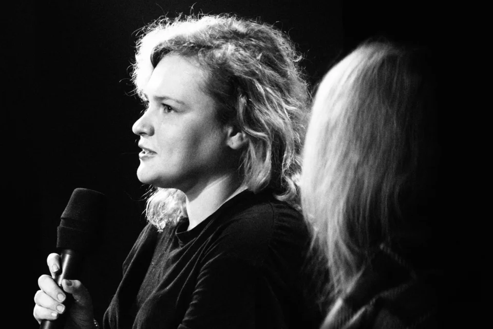 13 10 2015 LUBLIN UL JEZUICKA TEATR STARY BITWA O LITERATURE - NARODZINY PISARKI PROWADZENIE LUKASZ DREWNIAK GOSCIE : WERONIKA MUREK I JOANNA DZIWAK FOT WOJCIECH NIESPIALOWSKI / TS