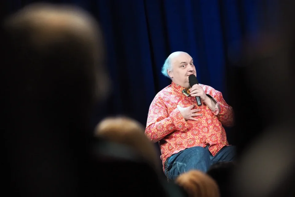 02 02 2016 LUBLIN UL JEZUICKA TEATR STARY BITWA O KULTURE - MIEDZY DUCHOWYM A BRZUCHOWYM. PROWADZENIE GRAZYNA LUTOSLAWSKA GOSC MACIEJ NOWAK FOT WOJCIECH NIESPIALOWSKI / TS