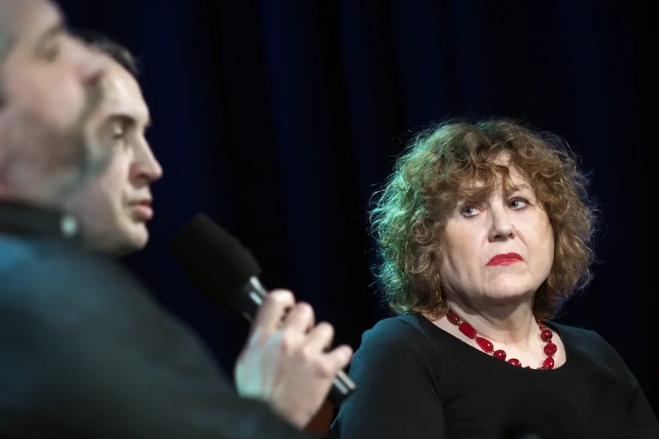 09 02 2016 LUBLIN UL JEZUICKA TEATR STARY BITWA O LITERATURE TEMAT LOST ( AND FOUND ) IN TRANSLATION PROWADZENIE LUKASZ DREWNIAK Z UDZIALEM KRZYSZTOF BARTNICKI WOJCIECH CHARCHALIS ANNA WASILEWSKA FOT WOJCIECH NIESPIALOWSKI / TS