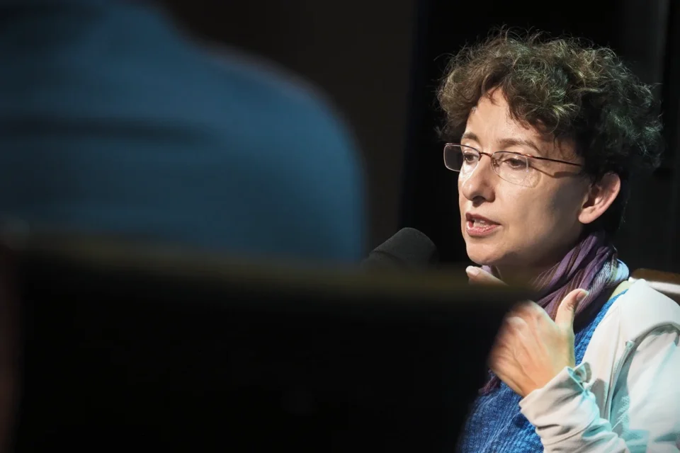 18 10 2016 LUBLIN UL JEZUICKA TEATR STARY BITWA O LITERATURE - GORA TOMASZA MANA . PROWADZENIE : LUKASZ DREWNIAK . GOSCIE :MALGORZATA SIKORSKA - MISZCZUK I MALGORZATA LUKASIEWICZ  FOT WOJCIECH NIESPIALOWSKI