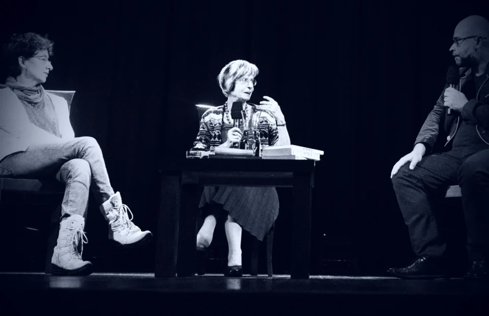 18 10 2016 LUBLIN UL JEZUICKA TEATR STARY BITWA O LITERATURE - GORA TOMASZA MANA . PROWADZENIE : LUKASZ DREWNIAK . GOSCIE :MALGORZATA SIKORSKA - MISZCZUK I MALGORZATA LUKASIEWICZ  FOT WOJCIECH NIESPIALOWSKI