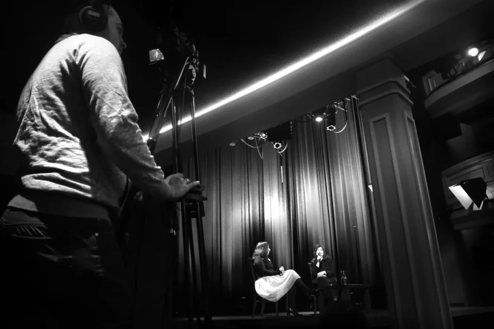 27 01 2015 LUBLIN UL JEZUICKA TEATR STARY BITWA O LITERATURE PROWADZENA PRZEZ GRAZYNE LUTOSLAWSKA Z UDZIALEM SYLWI CHUTNIK FOT WOJCIECH NIESPIALOWSKI / TS