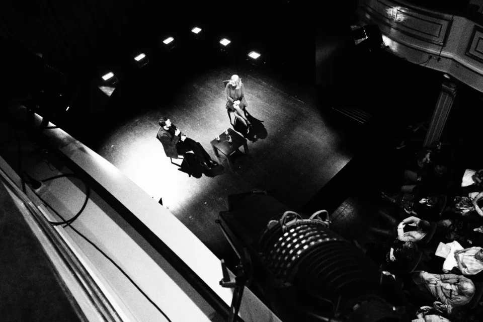 18 05 2015 LUBLIN ULJEZUICKA TEATR STARY KINO W TEATRZE STARYM FILM: BOGOWIE - ROZMOWA PO SEANSIE Z TOMASZEM KOTEM  FOT WOJCIECH NIESPIALOWSKI / TS