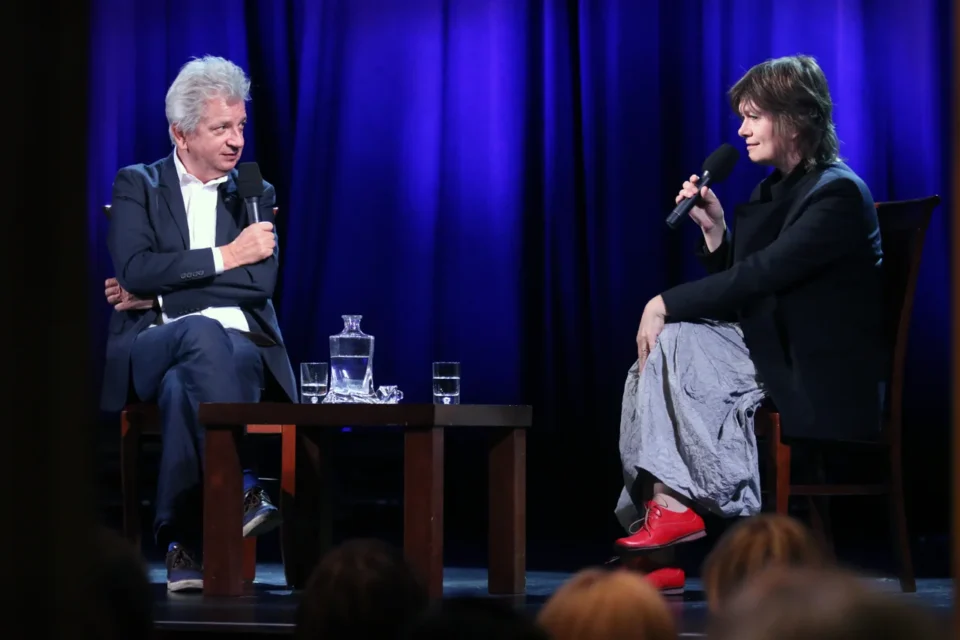 06 09 2014 LUBLIN JEZUICKA TEATR STARY SPOTKANIE Z JULIUSZEM MACHULSKIM I PROJEKCJA TEATRU TELEWIZJI " BRANCZ " FOT WOJCIECH NIESPIALOWSKI / TS