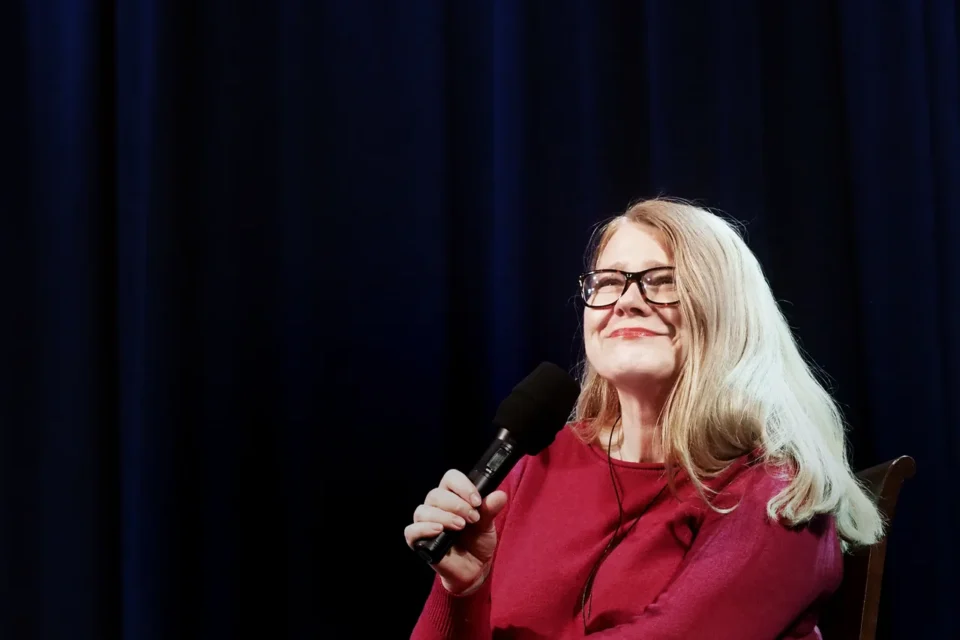 29 11 2016 LUBLIN TEATR STARY spotkanie z Agnieszka Glinska Prowadzenie Magda Sendecka FOT DOROTA AWIORKO