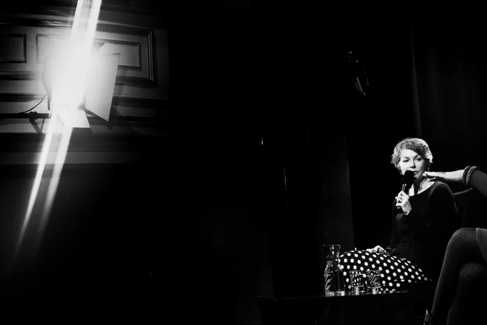 29 11 2016 LUBLIN TEATR STARY spotkanie z Agnieszka Glinska Prowadzenie Magda Sendecka FOT DOROTA AWIORKO