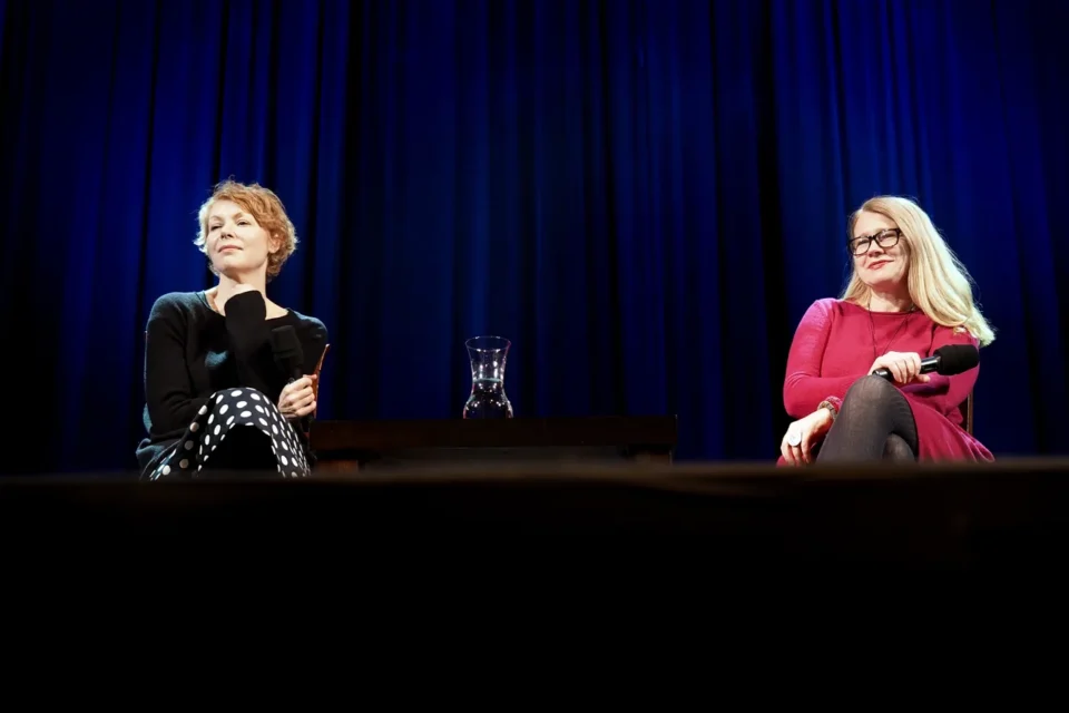 29 11 2016 LUBLIN TEATR STARY spotkanie z Agnieszka Glinska Prowadzenie Magda Sendecka FOT DOROTA AWIORKO