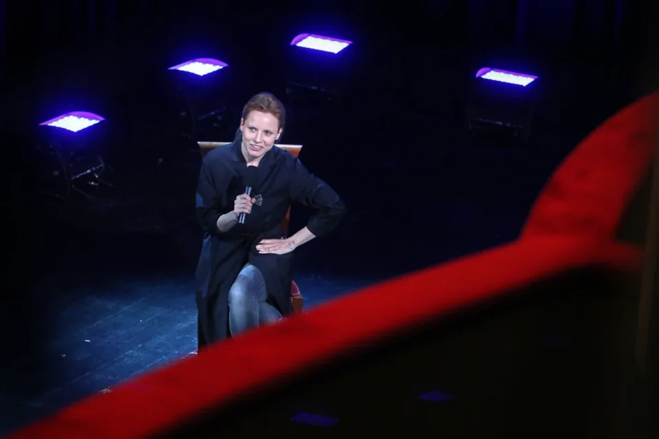 02 03 2015 LUBLIN UL JEZUICKA TEATR STARY KINO W TEATRZE " WALENTYNA " Z UDZIALEM JULII KIJOWSKIEJ FOT WOJCIECH NIESPIALOWSKI / TS