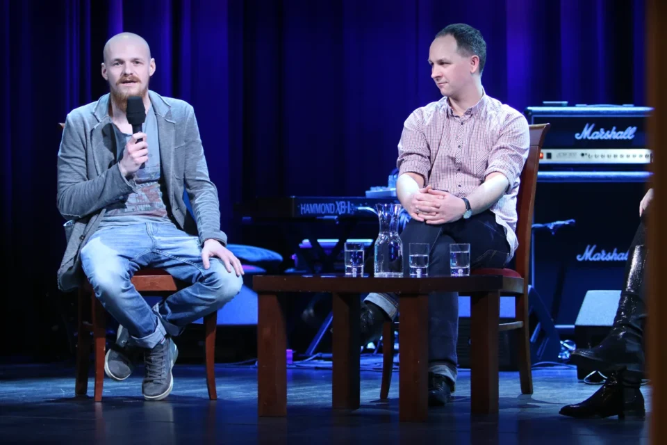 27 02 2015 LUBLIN UL JEZUICKA KINO W TEATRZE STARYM Z MUZYKA NA ZYWO W WYKONANIU ZESPOLU NACZYNIA FOT WOJCIECH NIESPIALOWSKI / TS