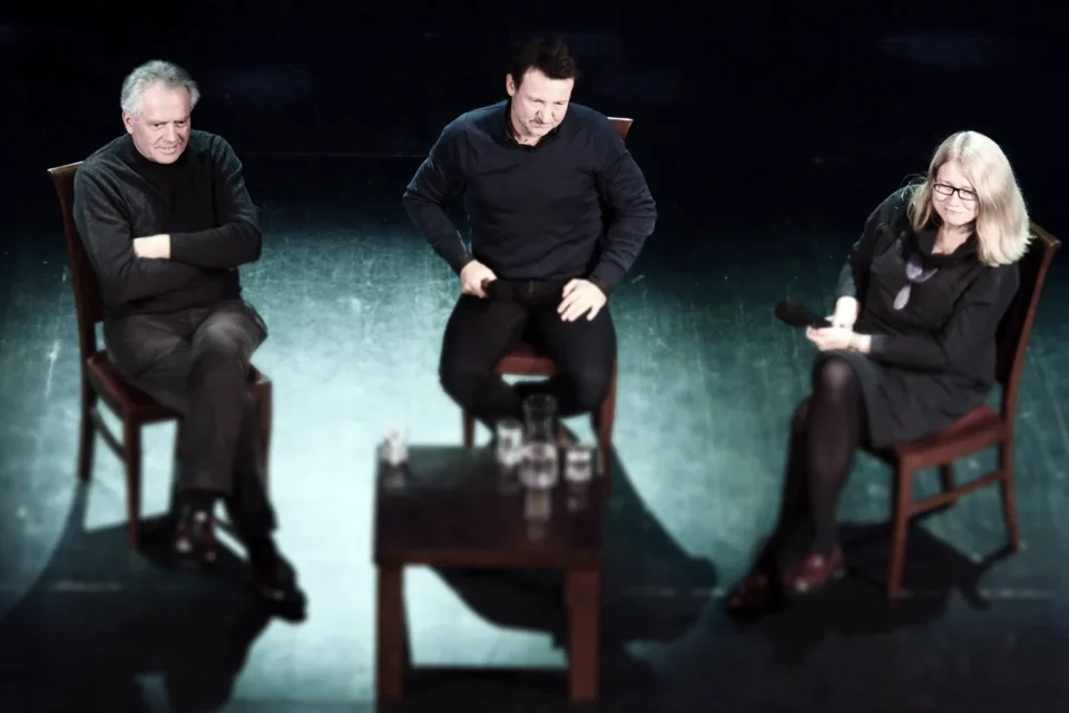 19 10 2015 LUBLIN UL JEZUICKA TEATR STARY KINO W TEATRZE KROL ZYCIA - ROBERT WIECKIEWICZ I JERZY ZIELINSKI FOT WOJCIECH NIESPIALOWSKI / TS