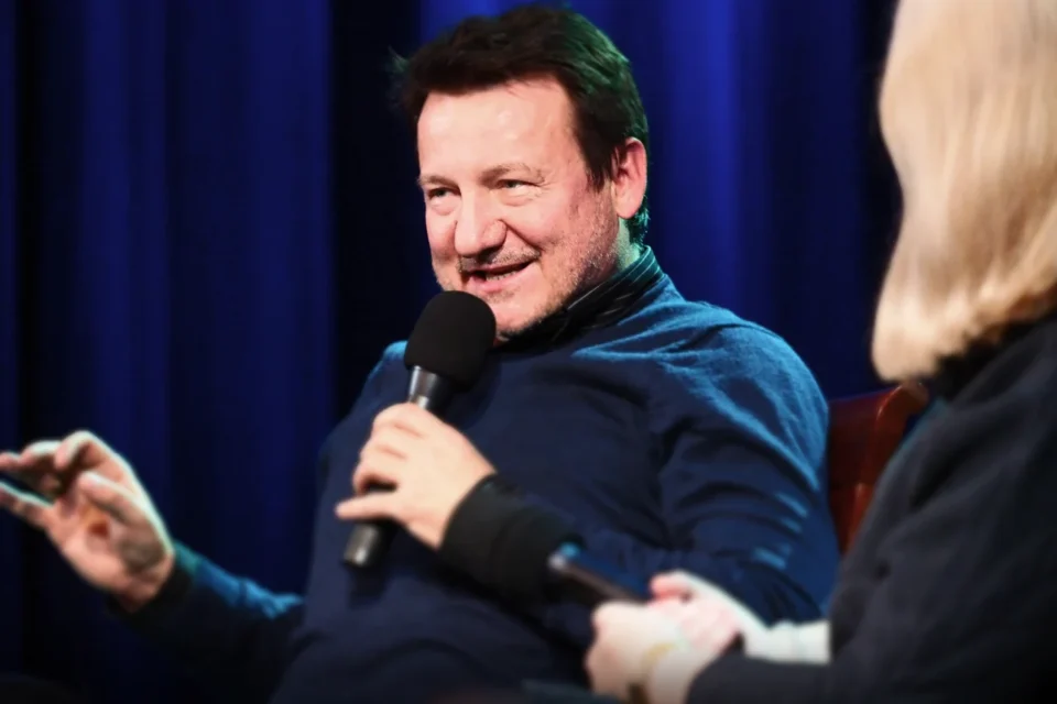 19 10 2015 LUBLIN UL JEZUICKA TEATR STARY KINO W TEATRZE KROL ZYCIA - ROBERT WIECKIEWICZ I JERZY ZIELINSKI FOT WOJCIECH NIESPIALOWSKI / TS