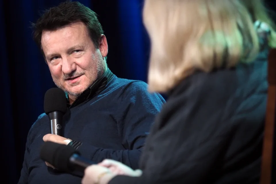 19 10 2015 LUBLIN UL JEZUICKA TEATR STARY KINO W TEATRZE KROL ZYCIA - ROBERT WIECKIEWICZ I JERZY ZIELINSKI FOT WOJCIECH NIESPIALOWSKI / TS