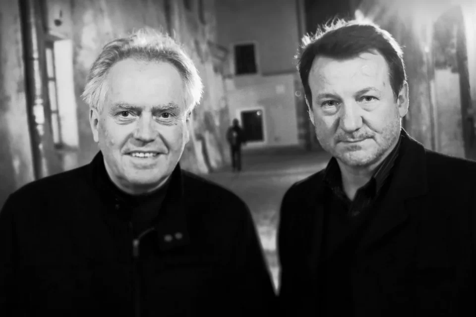 19 10 2015 LUBLIN UL JEZUICKA TEATR STARY KINO W TEATRZE KROL ZYCIA - ROBERT WIECKIEWICZ I JERZY ZIELINSKI FOT WOJCIECH NIESPIALOWSKI / TS