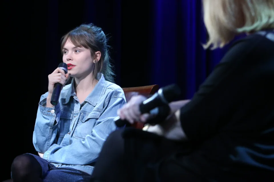 09 03 2015 LUBLIN UL JEZUICKA TEATR STARY KINO W TEATRZE ROZMOWA MAGDALENY SENDECKIEJ Z AGATA TRZEBUCHOWSKA FOT WOJCIECH NIESPIALOWSKI / TS