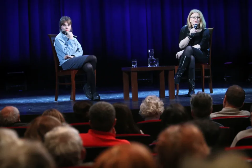 09 03 2015 LUBLIN UL JEZUICKA TEATR STARY KINO W TEATRZE ROZMOWA MAGDALENY SENDECKIEJ Z AGATA TRZEBUCHOWSKA FOT WOJCIECH NIESPIALOWSKI / TS