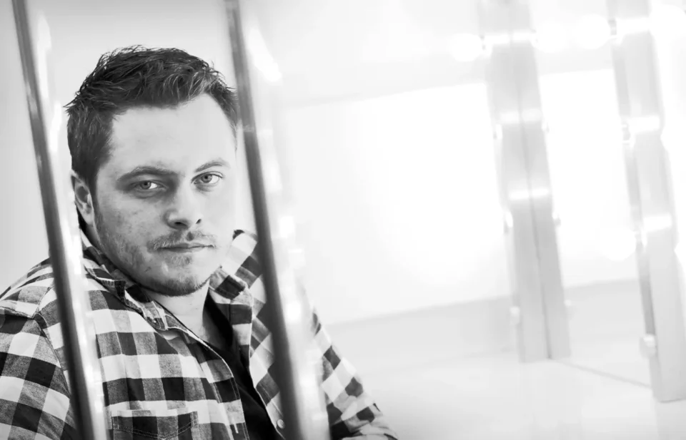 11 04 2016 LUBLIN UL JEZUICKA TEATR STARY KINO W TEATRZE PROWADZENIE: MAGDALENA SENDECKA GOSC: TOMASZ SCHUCHARDT FOT WOJCIECH NIESPIALOWSKI / TS