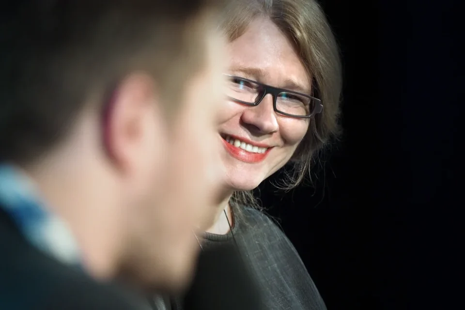 11 04 2016 LUBLIN UL JEZUICKA TEATR STARY KINO W TEATRZE PROWADZENIE: MAGDALENA SENDECKA GOSC: TOMASZ SCHUCHARDT FOT WOJCIECH NIESPIALOWSKI / TS