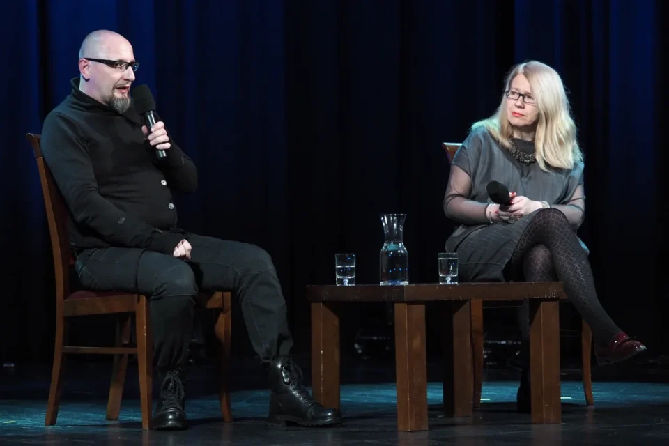 15 02 2016 LUBLIN UL JEZUICKA TEATR STARY KINO W TEATRZE MAGDALENA SENDECKA I MARCIN KOT BASTKOWSKI FOT WOJCIECH NIESPIALOWSKI / TS