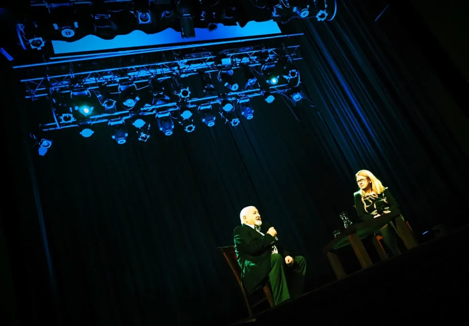 22 02 2016 LUBLIN UL JEZUICKA TEATR STARY KINO W TEATRZE PROWADZENIE MAGDALENA SENDECKA GOSC JANUSZ MAJEWSKI FOT DOROTA AWIORKO