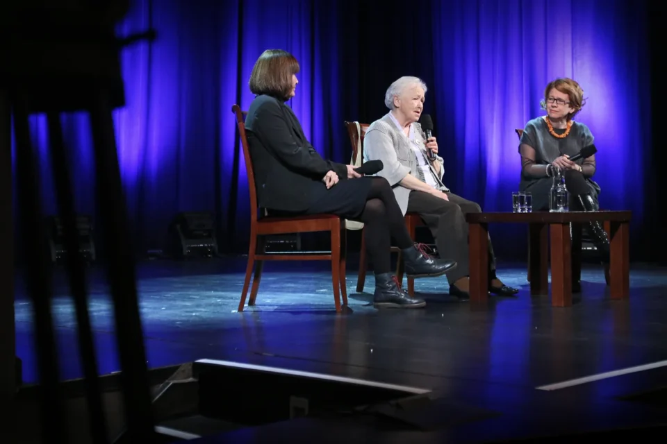 27 10 2014 LUBLIN UL JEZUICKA TEATR STARY KINO W TEATRZE GOSCMI MAGDALENY SENDECKIEJ BYLY : URSZULA RADEK I MALGORZATA BIELECKA - HOLDA FOT WOJCIECH NIESPIALOWSKI / TS