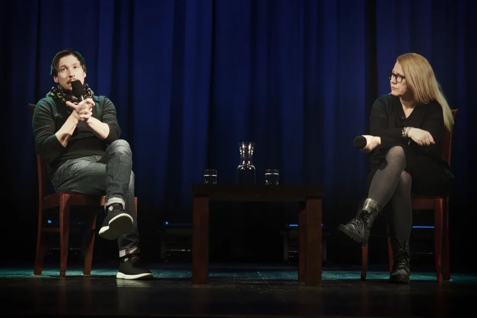 20 02 2017 LUBLIN UL JEZUICKA TEAT STARY KINO W TEATRZE PROWADZENIE MAGDA SENDECKA GOSC  Mirosław Haniszewski FOT DOROTA AWIORKO