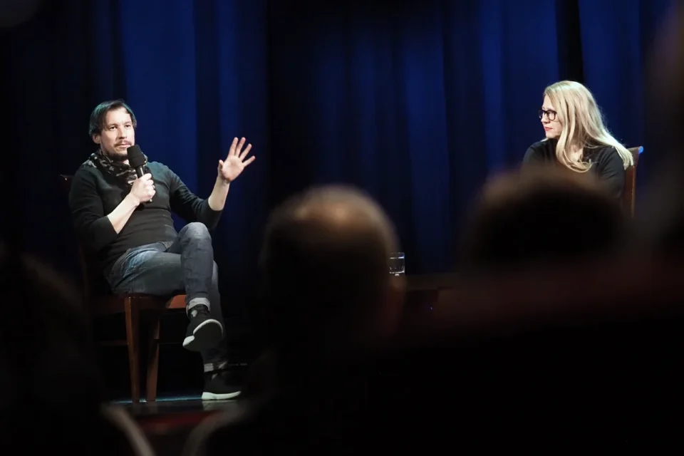 20 02 2017 LUBLIN UL JEZUICKA TEAT STARY KINO W TEATRZE PROWADZENIE MAGDA SENDECKA GOSC  Mirosław Haniszewski FOT DOROTA AWIORKO