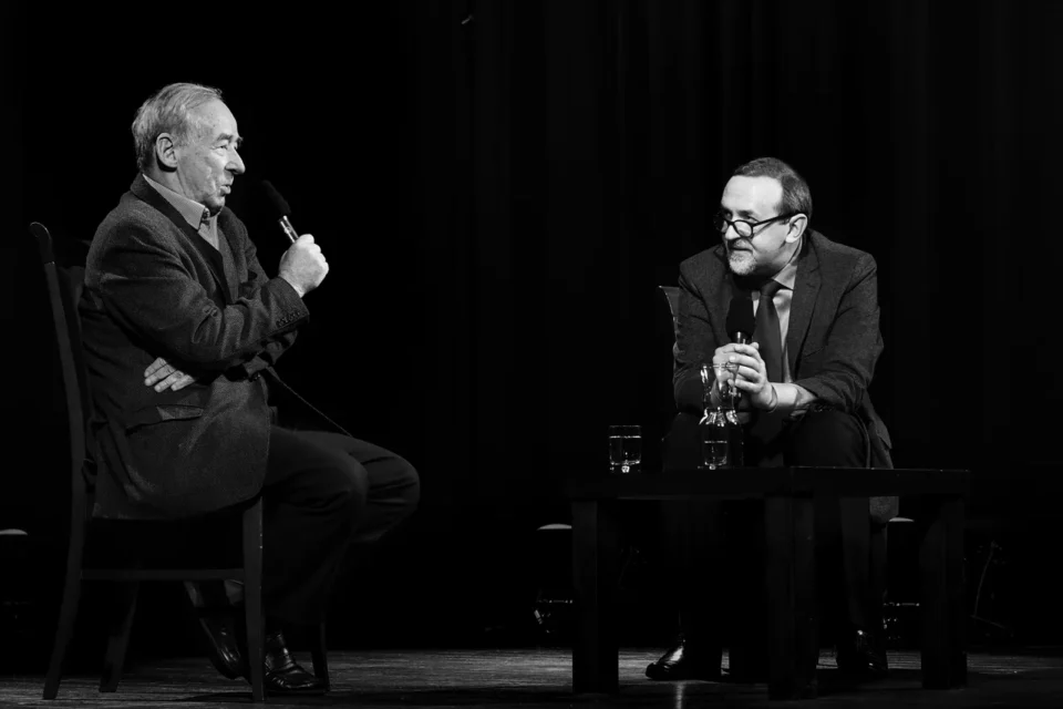 OLYMPUS DIGITAL CAMERA          28 03 2017 LUBLIN UL JEZUICKA TEAT STARY BITWA O KULTURE gosc Andrzej Paczkowski prowadzenie Jerzy Sosnowski FOT DOROTA AWIORKO