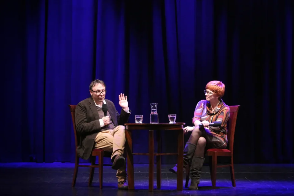 11 02 2013 UL JEZUICKA LUBLIN TEATR STARY KINO W TEATRZE FILM RYSA SPOTKANIE Z REZYSEREM MICHAL ROSA PROWADZENIE MAGDALENA SANDECKA FOT DOROTA AWIORKO - KLIMEK