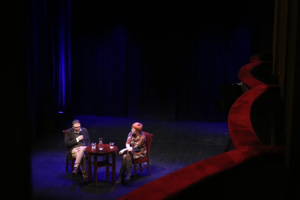 11 02 2013 UL JEZUICKA LUBLIN TEATR STARY KINO W TEATRZE FILM RYSA SPOTKANIE Z REZYSEREM MICHAL ROSA PROWADZENIE MAGDALENA SANDECKA FOT DOROTA AWIORKO - KLIMEK