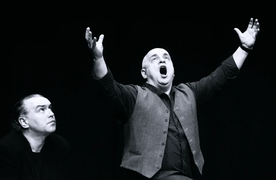 24 03 2017 LUBLIN UL JEZUICKA TEATR STARY SCENARIUSZ DLA 3 AKTOROW BOGUSLAWA SCHAEFFERA WG MIKOLAJA GRABOWSKIEGO TEATR KOREZ / KATOWICE FOT WOJCIECH NIESPIALOWSKI