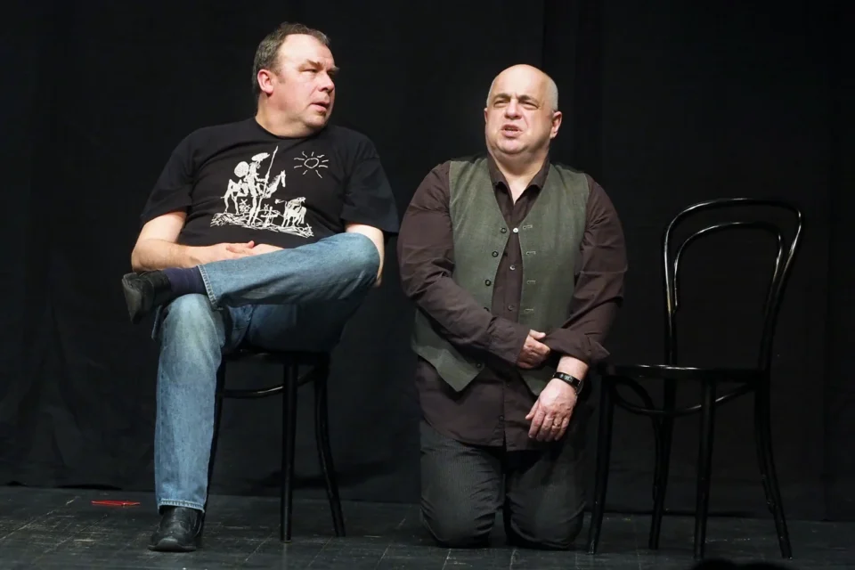 24 03 2017 LUBLIN UL JEZUICKA TEATR STARY SCENARIUSZ DLA 3 AKTOROW BOGUSLAWA SCHAEFFERA WG MIKOLAJA GRABOWSKIEGO TEATR KOREZ / KATOWICE FOT WOJCIECH NIESPIALOWSKI