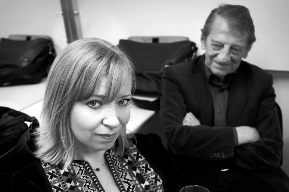 09 04 2015 LUBLIN UL JEZUICKA TEATR STARY TEATR TELEWIZJI " SEDZIOWIE " ROZMOWA PO SPEKTAKLU PROWADZENIE: WOJCIECH MAJCHEREK GOSCIE: STANISLAW RADWAN I DOROTA SEGDA FOT WOJCIECH NIESPIALOWSKI / TS