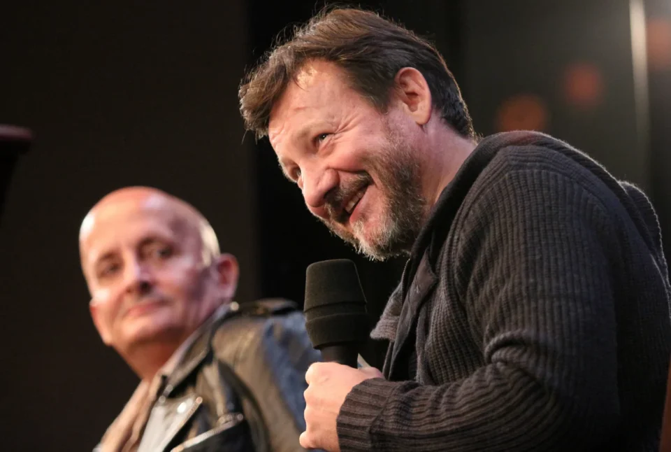 08 10 2012 LUBLIN TEATR STARY KINA W TEATRZE PRZEDSTAWIA FILM WYMYK PO FILMIE ROZMOWA Z ROBERTEM WIECKIEWICZEM JANUSZEM MARGANSKIM FOT DOROTA AWIORKO - KLIMEK